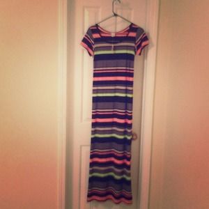 Cute long striped dress new with tags