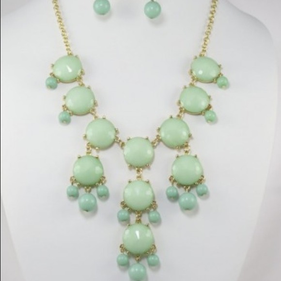 RESERVED..Mint Green Bubble Necklace!!
