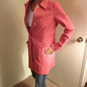 Old navy pink coral trench coat