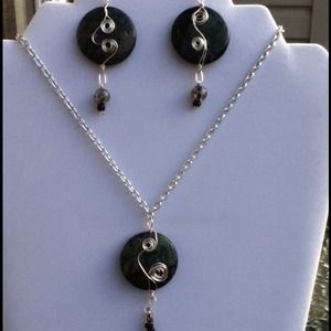 Handmade wire wrapped jewelry set