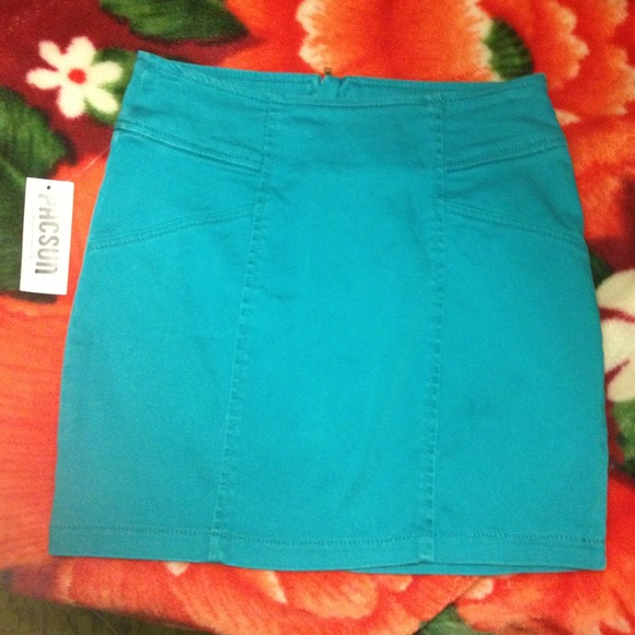 Teal Pencil Skirt