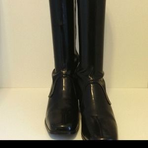 ***SOLD***CHADWICKS BLACK 
KNEE HIGH FASHION BOOTS