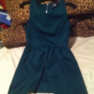 H&M Emerald Mini Dress Sz 10