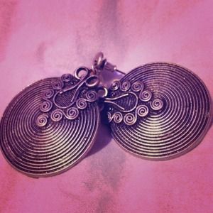 Silver dangle earrings