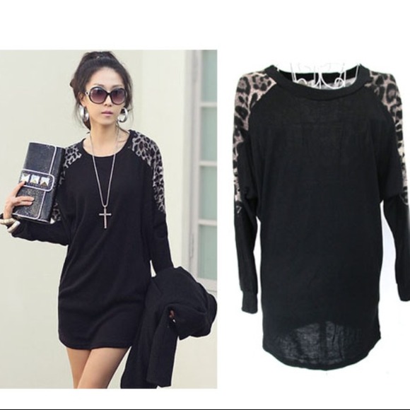 leopard print batwing top *hold for hairdiva84