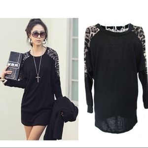 leopard print batwing top *hold for hairdiva84