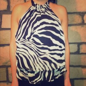 Zebra Halter top