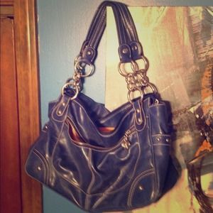 Navy blue kathy van zeeland bag!