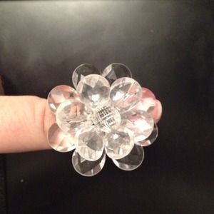 Clear flower ring
