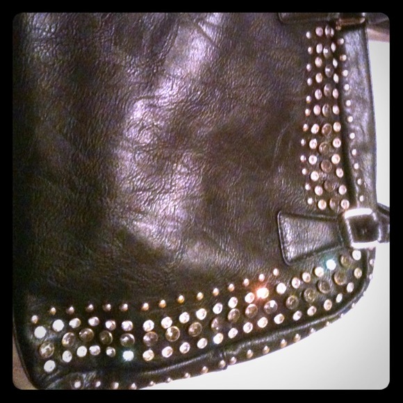 Black edgy rebel handbag.(REDUCED)