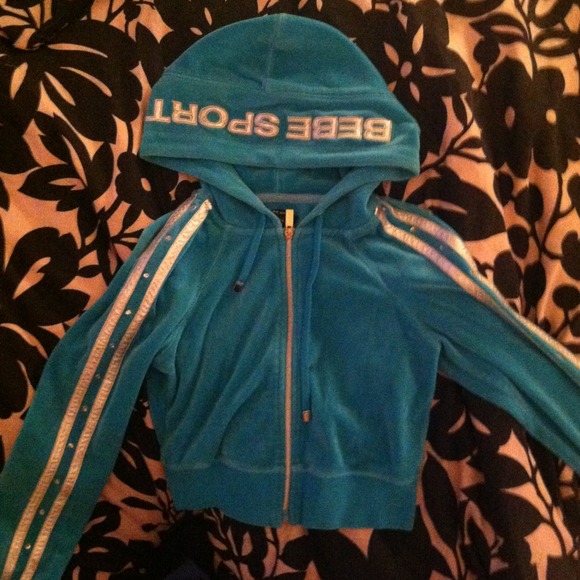 Bebe sport velour cropped jacket