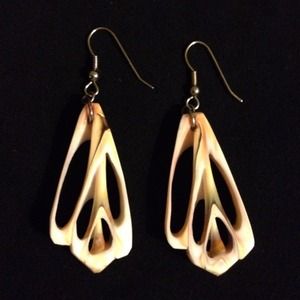 New seashell slice earrings