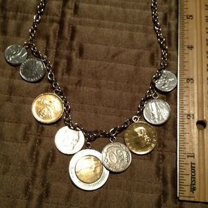 Italian Lyra coin necklace