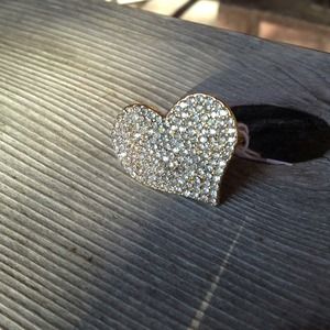 Seasonal Whispers Heart Ring.   Swarovski Crystals