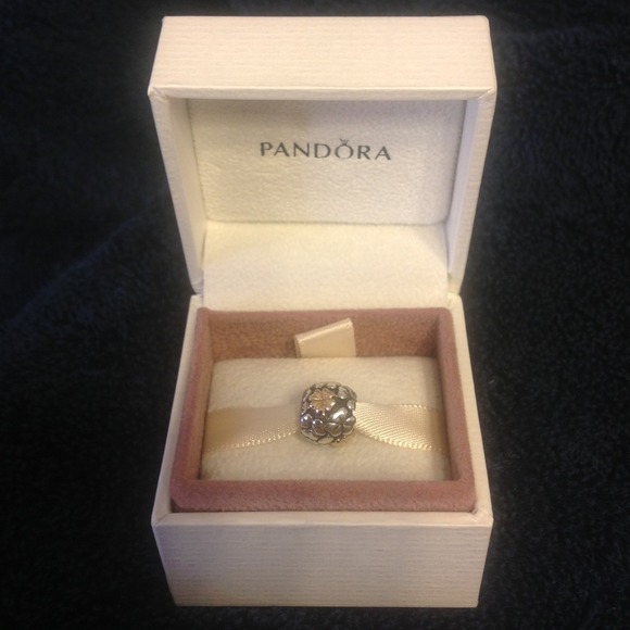 Faith, hope, love and luck Pandora two tone charm.