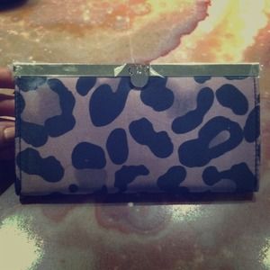 Satin cheetah wallet