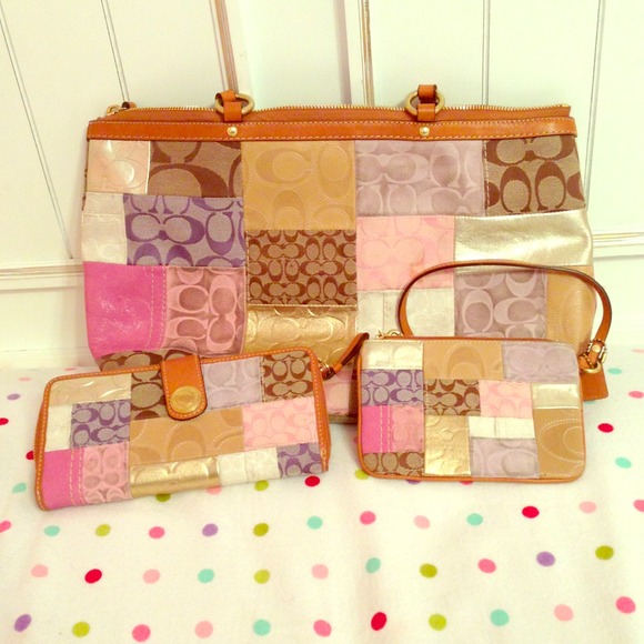 Authentic Coach purse, wallet and wristlet lot