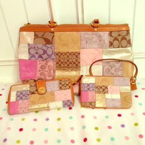 Authentic Coach purse, wallet and wristlet lot