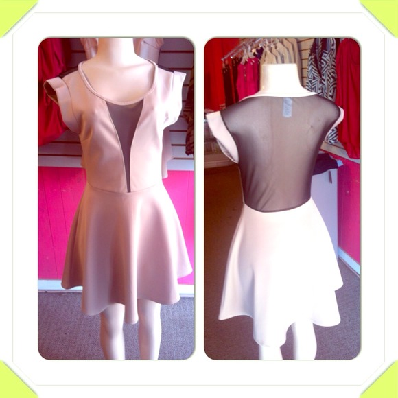 Sheer panel dress brand new!