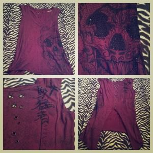 Affliction purple/ maroon shirt!