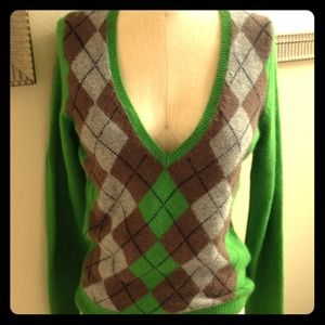 Green Argyle Sweater