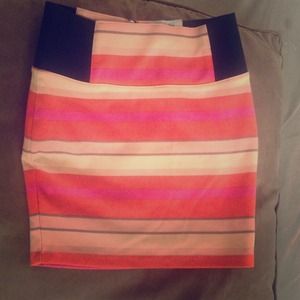 Charlotte Russe striped pencil skirt xs