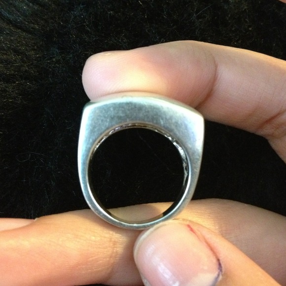 Silver rectangle ring - Picture 2 of 3