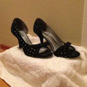 Kenneth Cole black with white polka dots