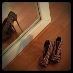 ON HOLD Steve Madden bedazzled peep toe sandals