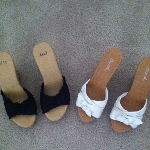 Black wedge and white wedge