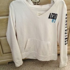 NOT FOR SALE. Aeropostale White V Hoodie