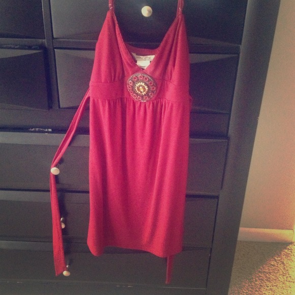 Wine colored dress