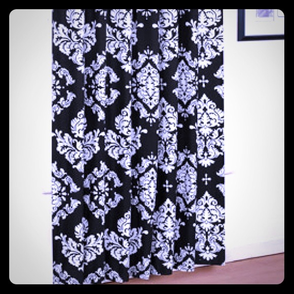 Black and white curtains