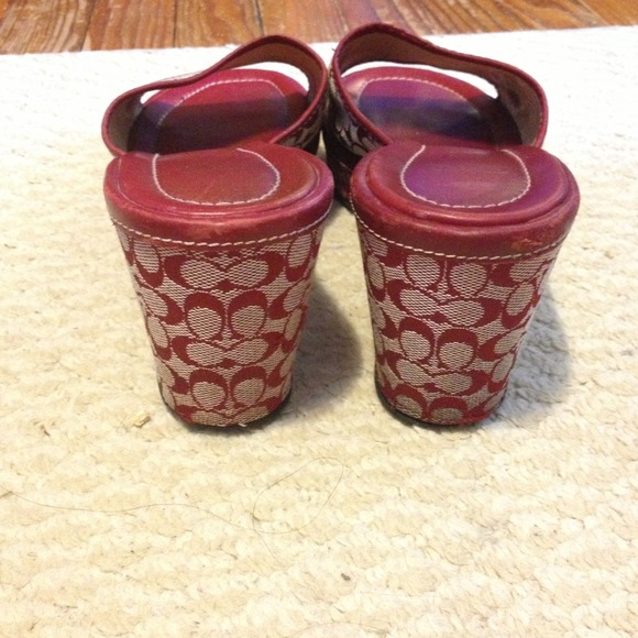 Authentic Red Coach Wedges - Picture 3 of 4