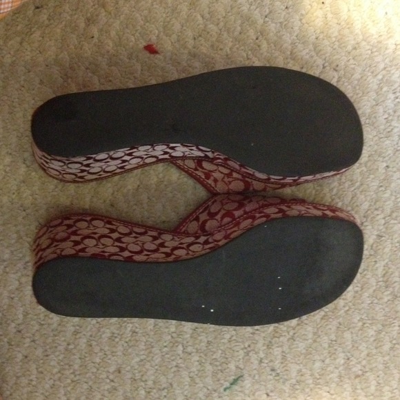 Authentic Red Coach Wedges - Picture 4 of 4
