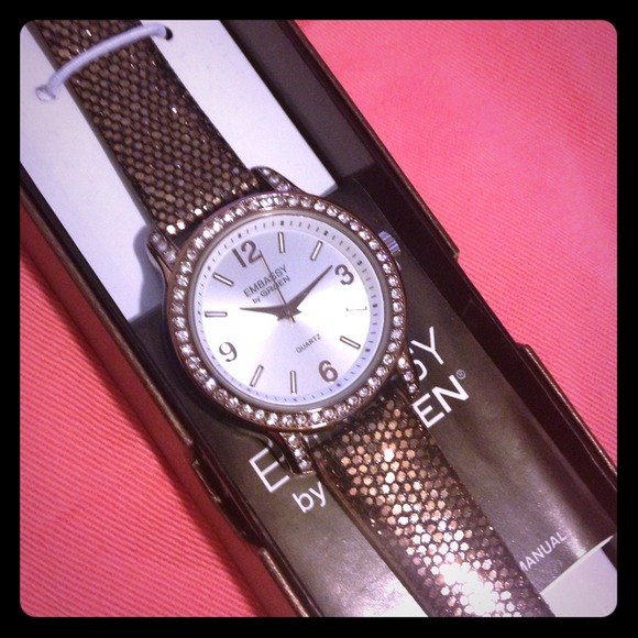 Brown sparkle watch!!