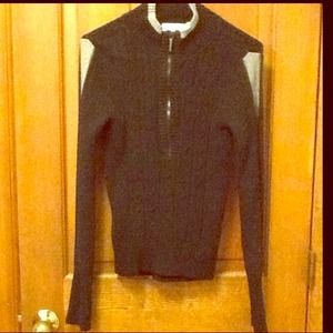 Never worn DKNY Black Sweater w/ Grey Stripe Small