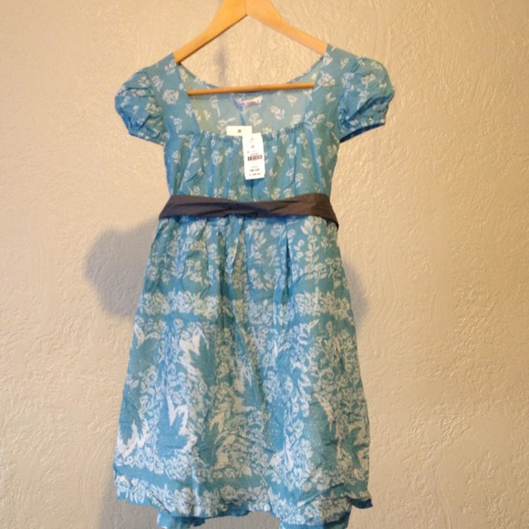 Cute 100% Cotton Print Teal White Top Size M