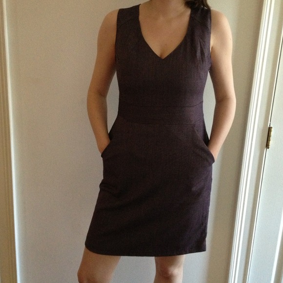 Mottled purple shift dress
