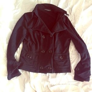Black thin peacoat