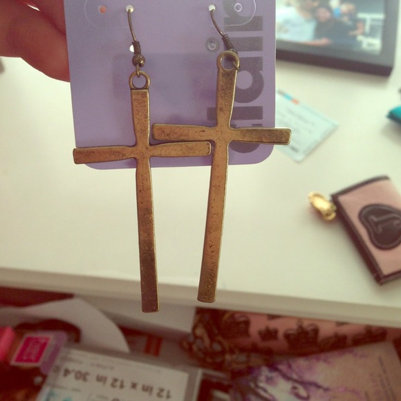 Claire's cross earrings