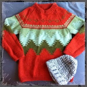 Thick wool ski sweater