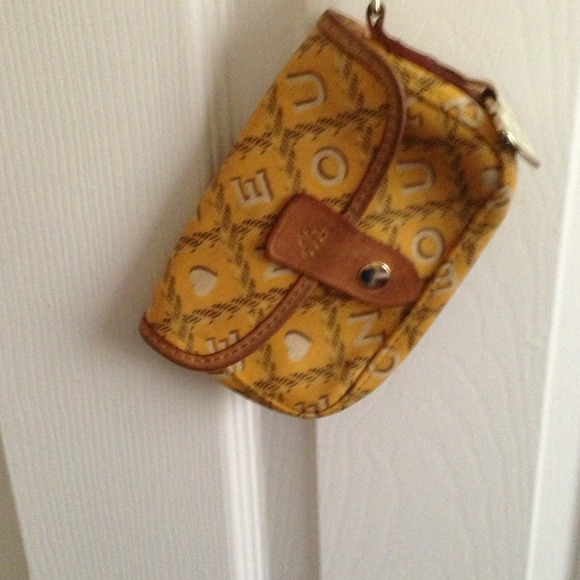 Yellow /Dooney and Bourke/ Small/ Wristlet.