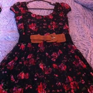 Floral print cocktail dress