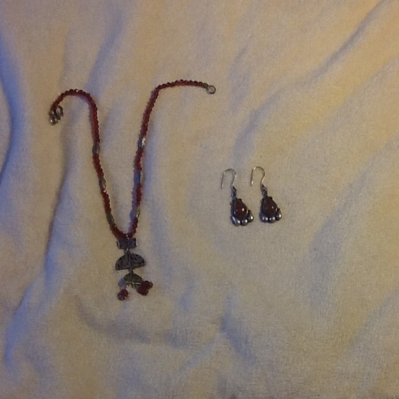 Necklace and earrings