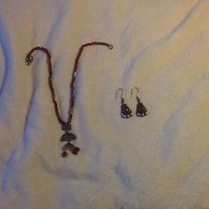Necklace and earrings