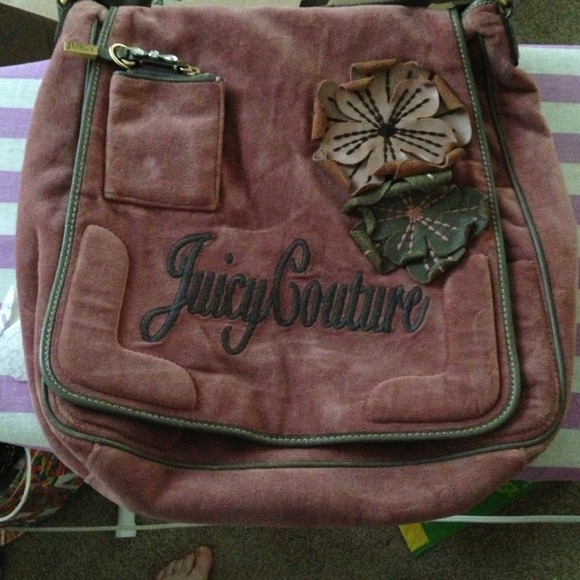 Juicy Couture Messenger Bag/ Pink and Grey