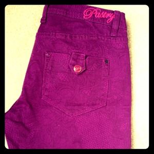 PASTRY Purple jeans w/ design. Worn twice.