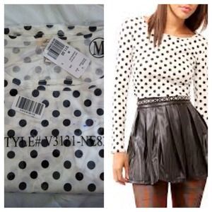 BRAND NEW still in PLASTIC RAP polka dot top