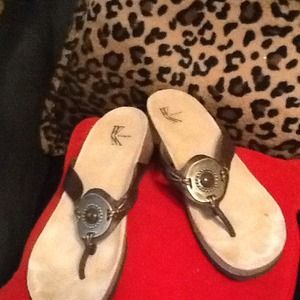 Sandals and jean jacket bundled SOLD!!!